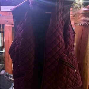 Weatherproof Women's Quilted Vest - Deep Burgundy